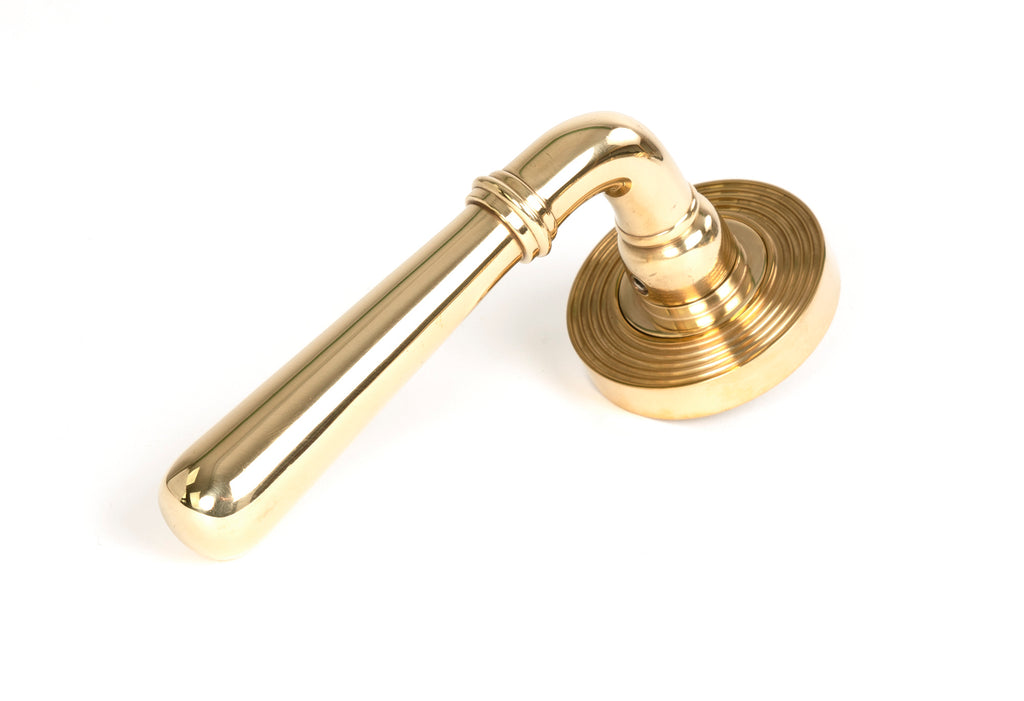 White background image of From The Anvil's Polished Brass Newbury Lever on Rose Set (Unsprung) | From The Anvil
