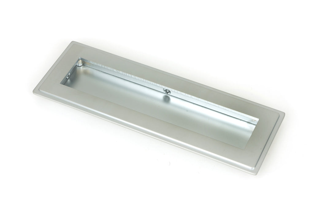 White background image of From The Anvil's Satin Chrome Art Deco Rectangular Pull | From The Anvil