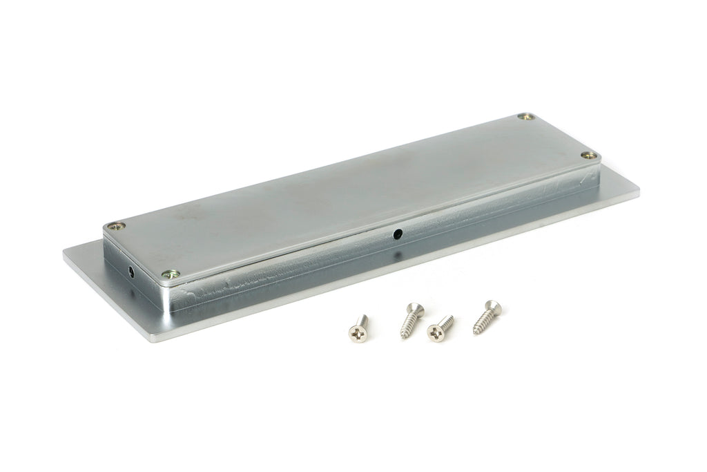 White background image of From The Anvil's Satin Chrome Plain Rectangular Pull | From The Anvil