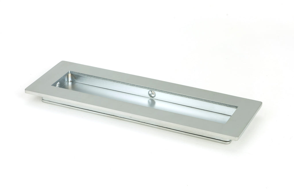 White background image of From The Anvil's Satin Chrome Plain Rectangular Pull | From The Anvil