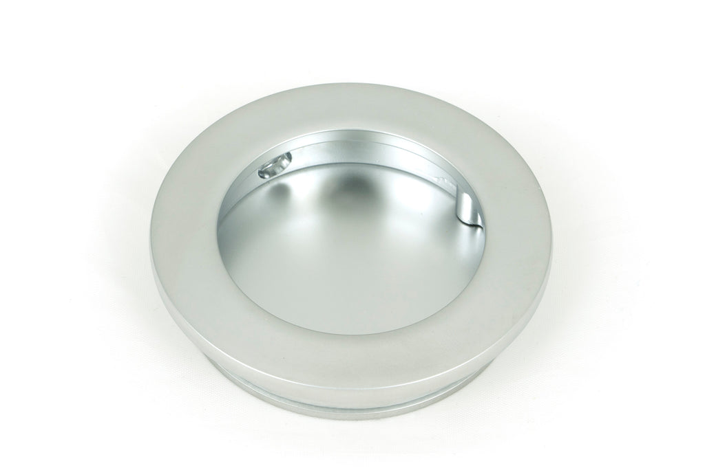 White background image of From The Anvil's Satin Chrome Plain Round Pull | From The Anvil