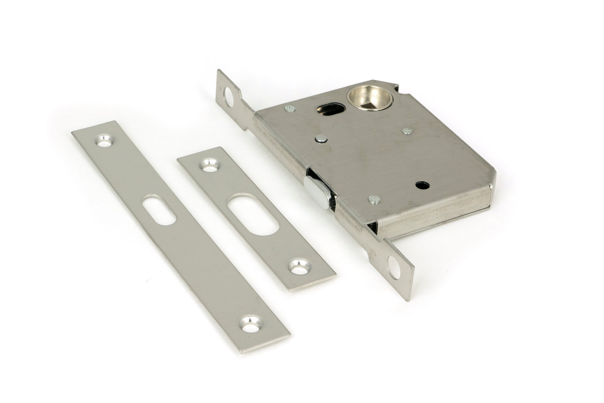 From The Anvil's Polished Chrome Sliding Door Lock