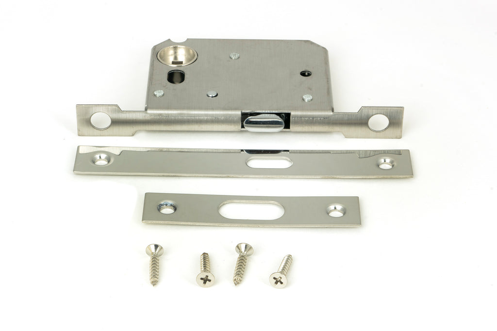 White background image of From The Anvil's Polished Nickel Sliding Door Lock | From The Anvil
