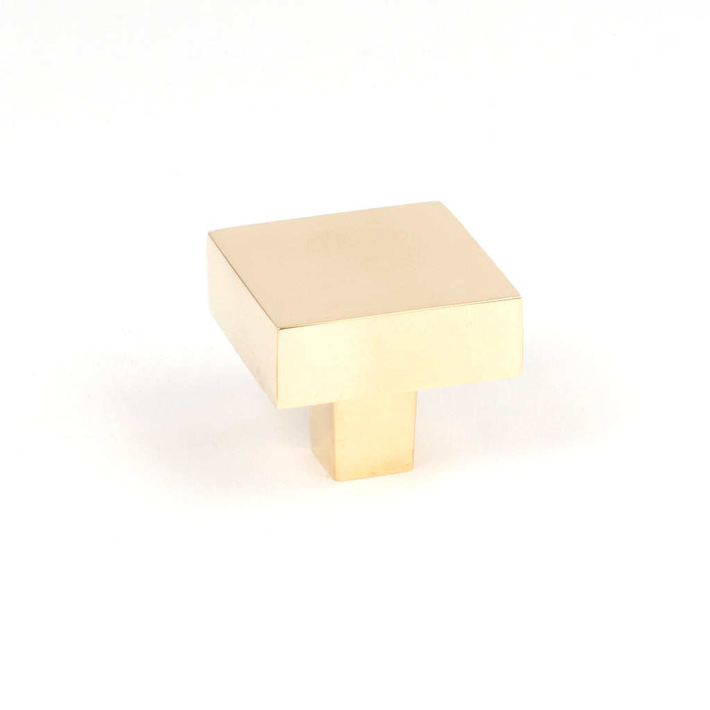 White background image of From The Anvil's Polished Brass Albers Cabinet Knob | From The Anvil