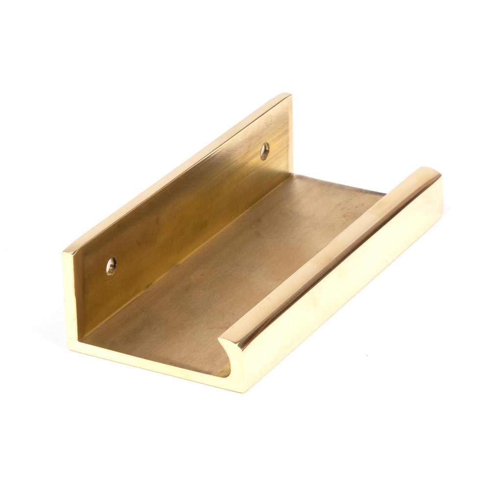 White background image of From The Anvil's Polished Brass Plain Edge Pull | From The Anvil