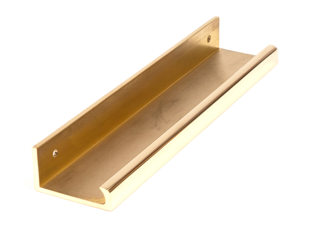 White background image of From The Anvil's Polished Brass Plain Edge Pull | From The Anvil