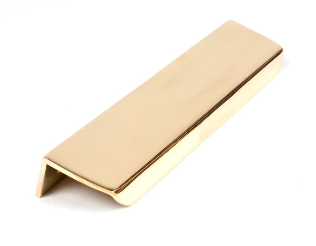 White background image of From The Anvil's Polished Brass Moore Edge Pull | From The Anvil