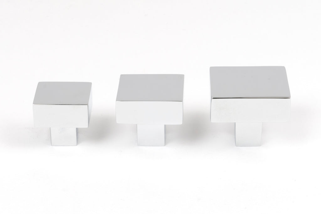 White background image of From The Anvil's Polished Chrome Albers Cabinet Knob | From The Anvil