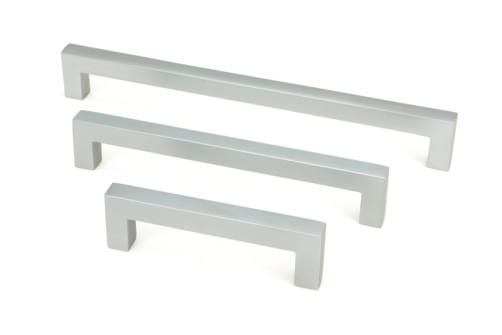 White background image of From The Anvil's Satin Chrome Albers Pull Handle | From The Anvil