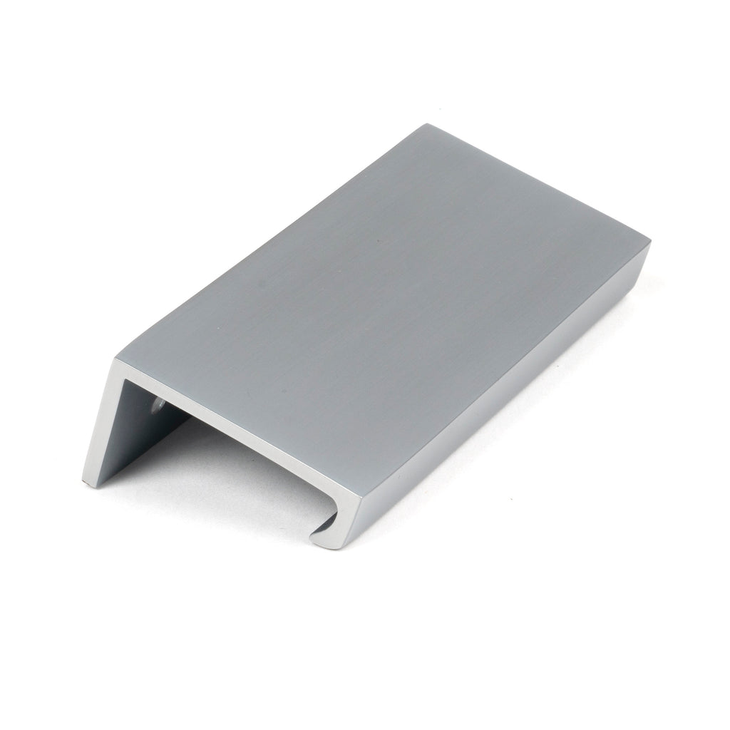 White background image of From The Anvil's Satin Chrome Plain Edge Pull | From The Anvil