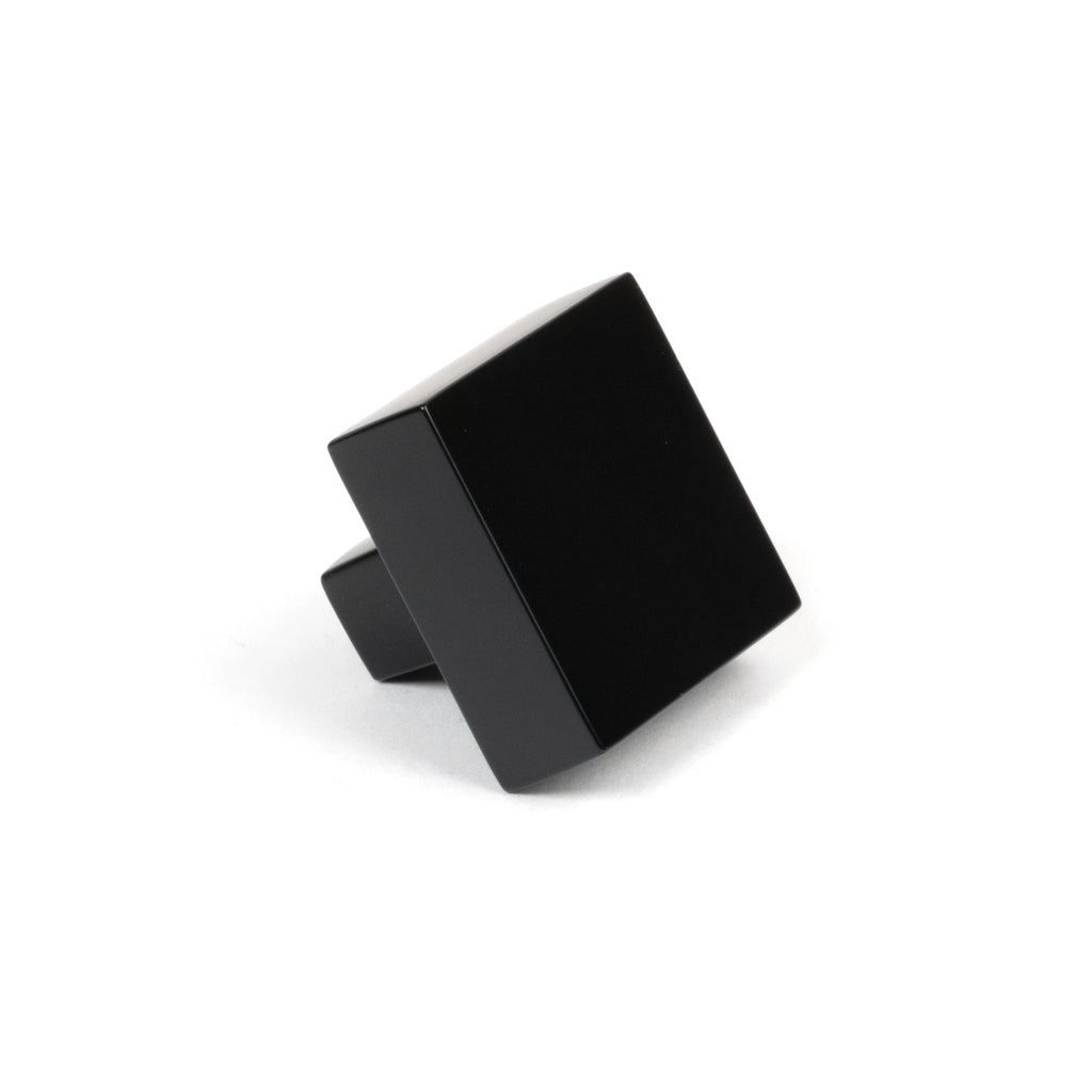 White background image of From The Anvil's Matt Black Albers Cabinet Knob | From The Anvil
