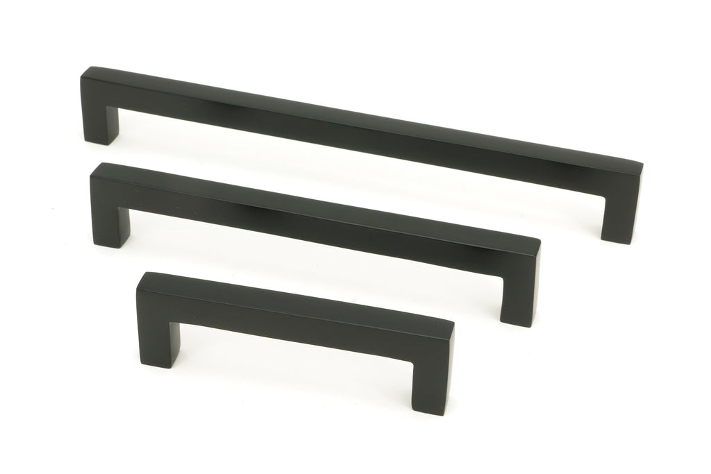 White background image of From The Anvil's Matt Black Albers Pull Handle | From The Anvil