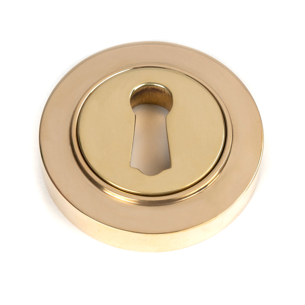 White background image of From The Anvil's Polished Brass Round Escutcheon | From The Anvil