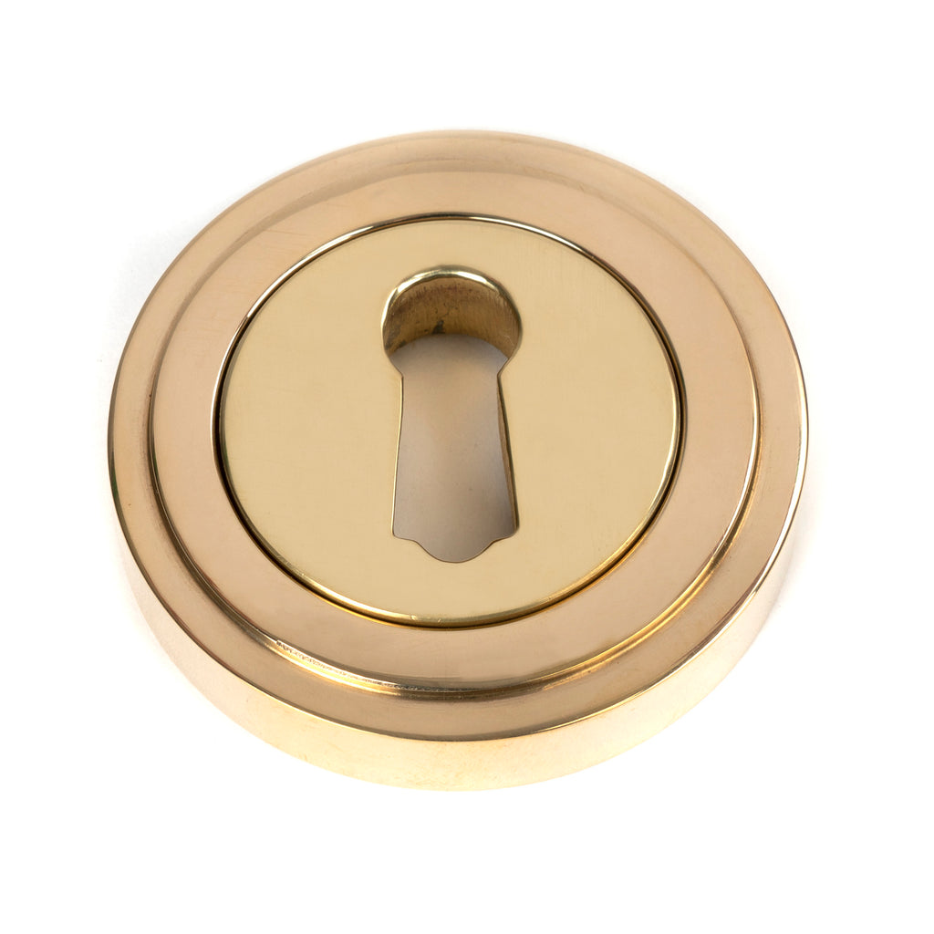 White background image of From The Anvil's Polished Brass Round Escutcheon | From The Anvil