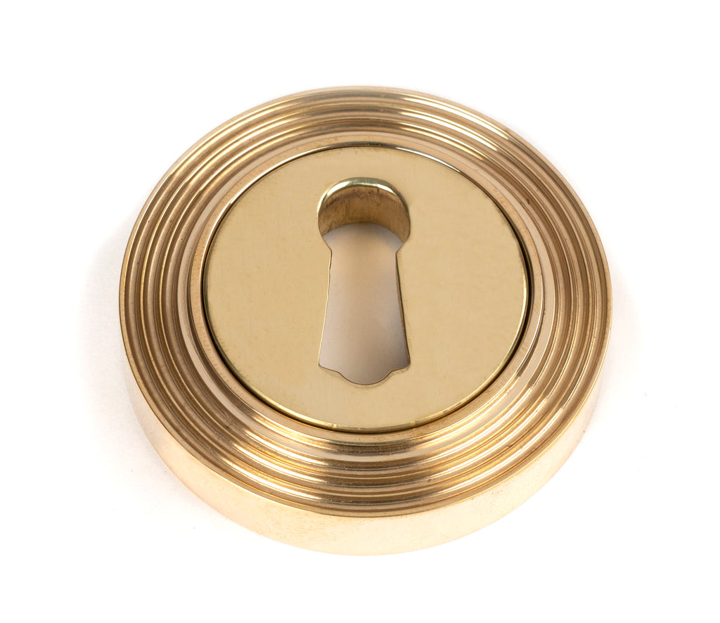 White background image of From The Anvil's Polished Brass Round Escutcheon | From The Anvil