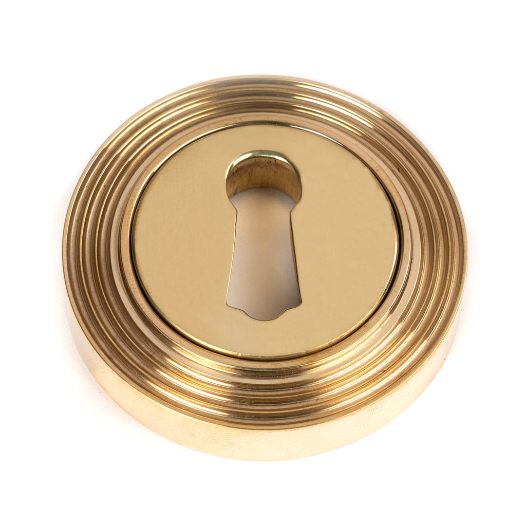 White background image of From The Anvil's Polished Brass Round Escutcheon | From The Anvil