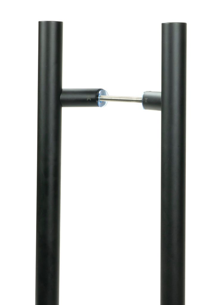White background image of From The Anvil's Matt Black Offset T Bar Handle B2B 32mm dia | From The Anvil