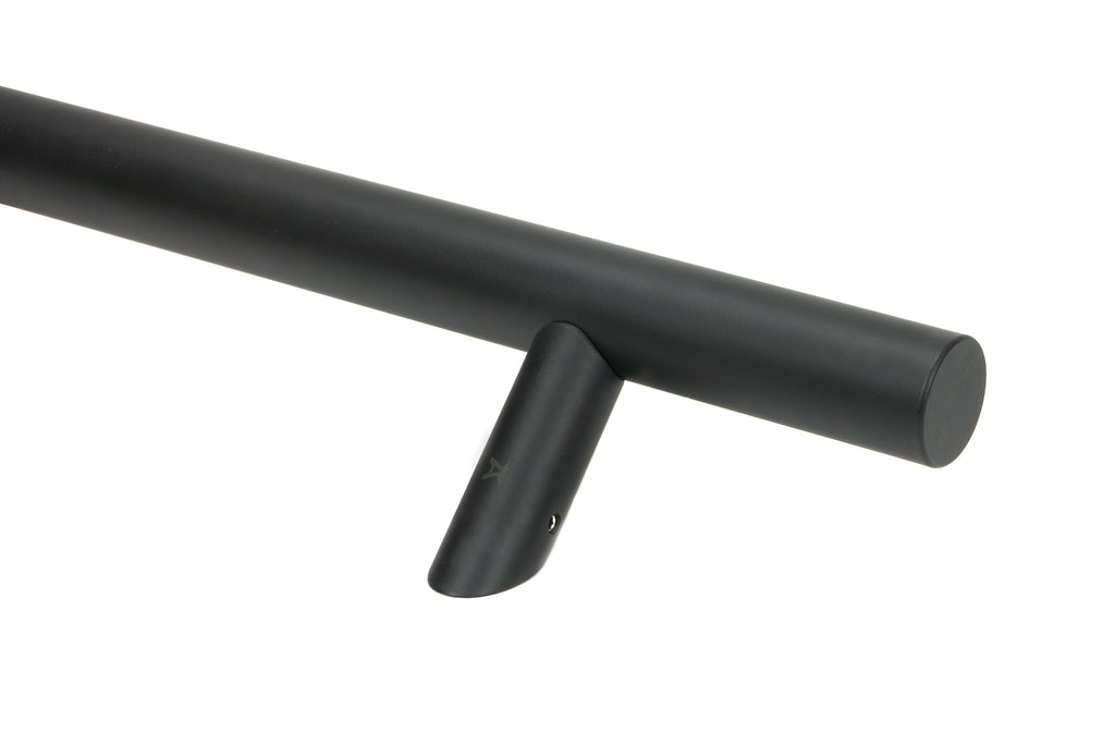 White background image of From The Anvil's Matt Black  Offset T Bar Handle Secret Fix 32mm dia | From The Anvil