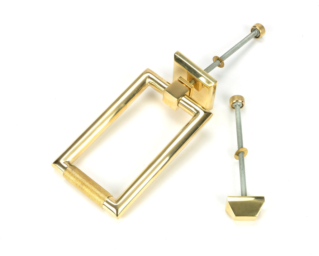 White background image of From The Anvil's Polished Brass Brompton Door Knocker | From The Anvil