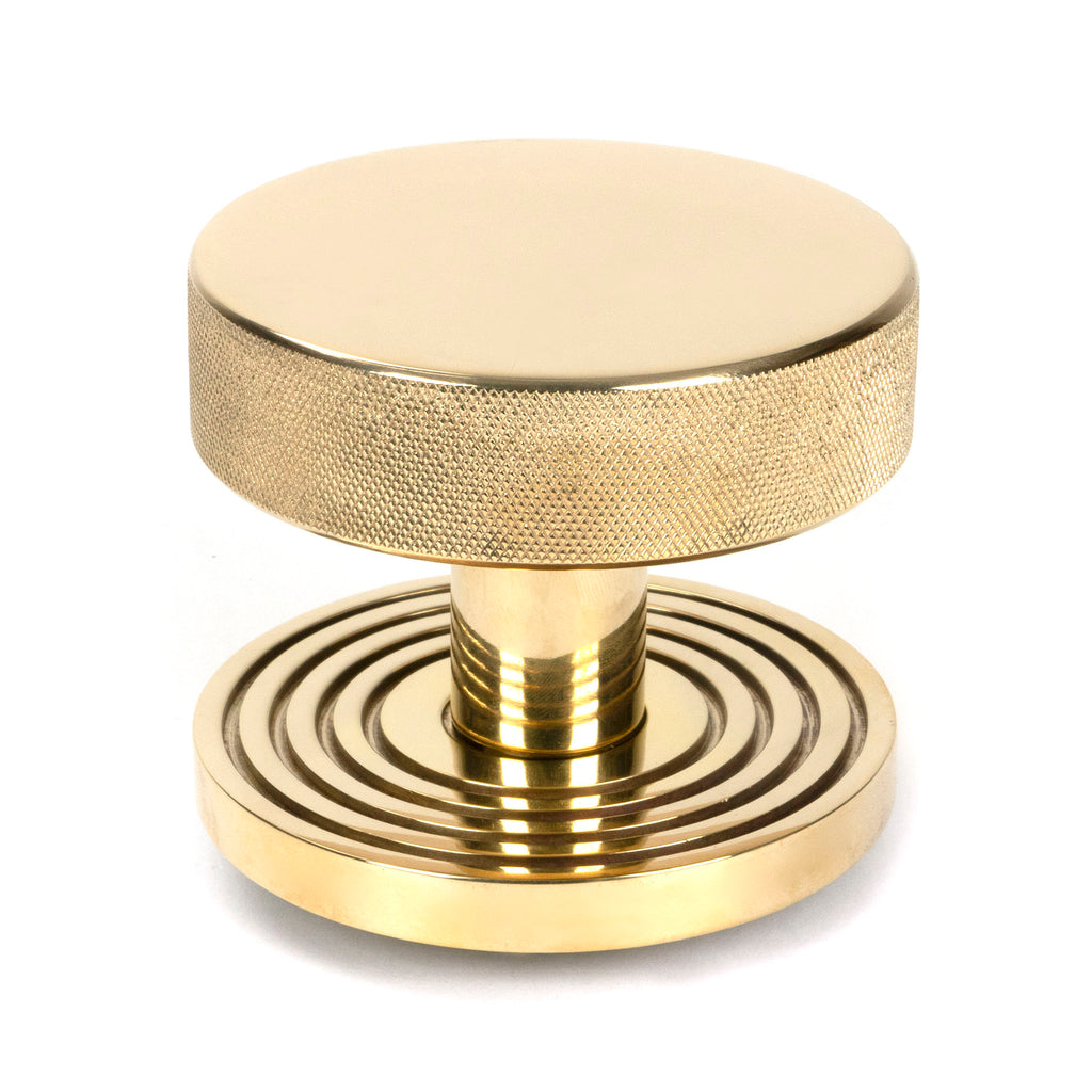 From The Anvil's Polished Brass Brompton Centre Door Knob