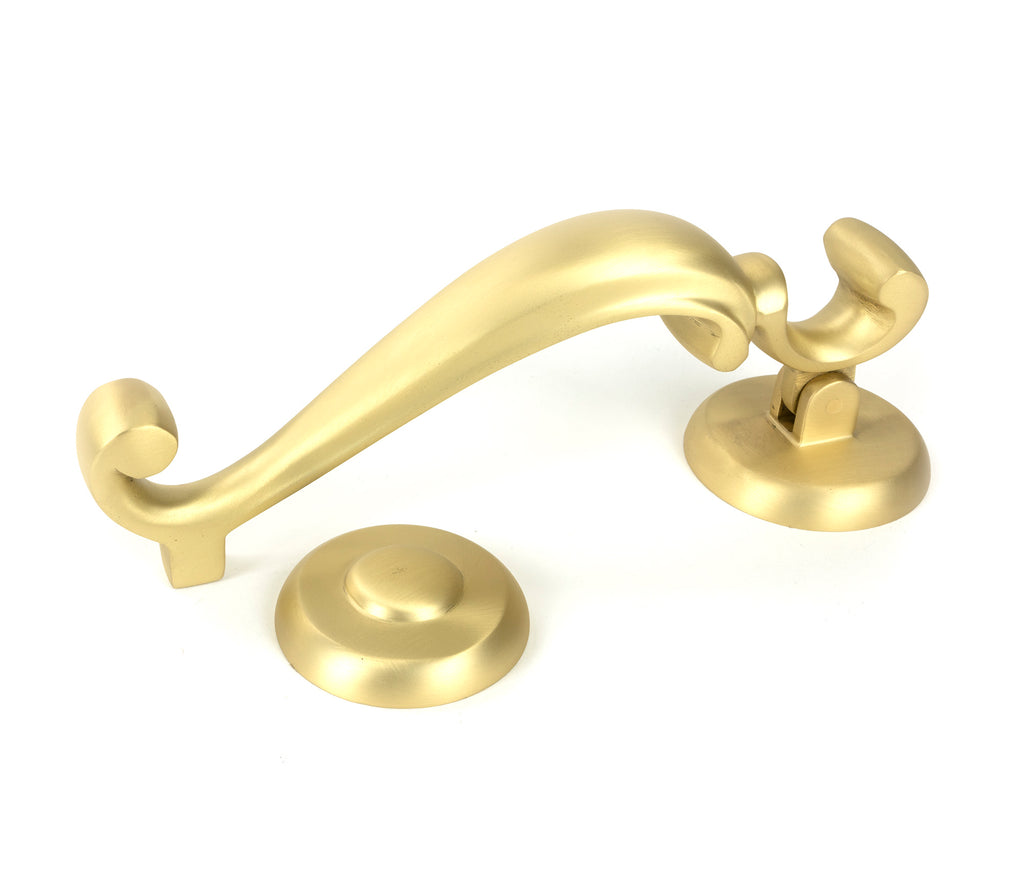 White background image of From The Anvil's Satin Brass Doctor's Door Knocker | From The Anvil