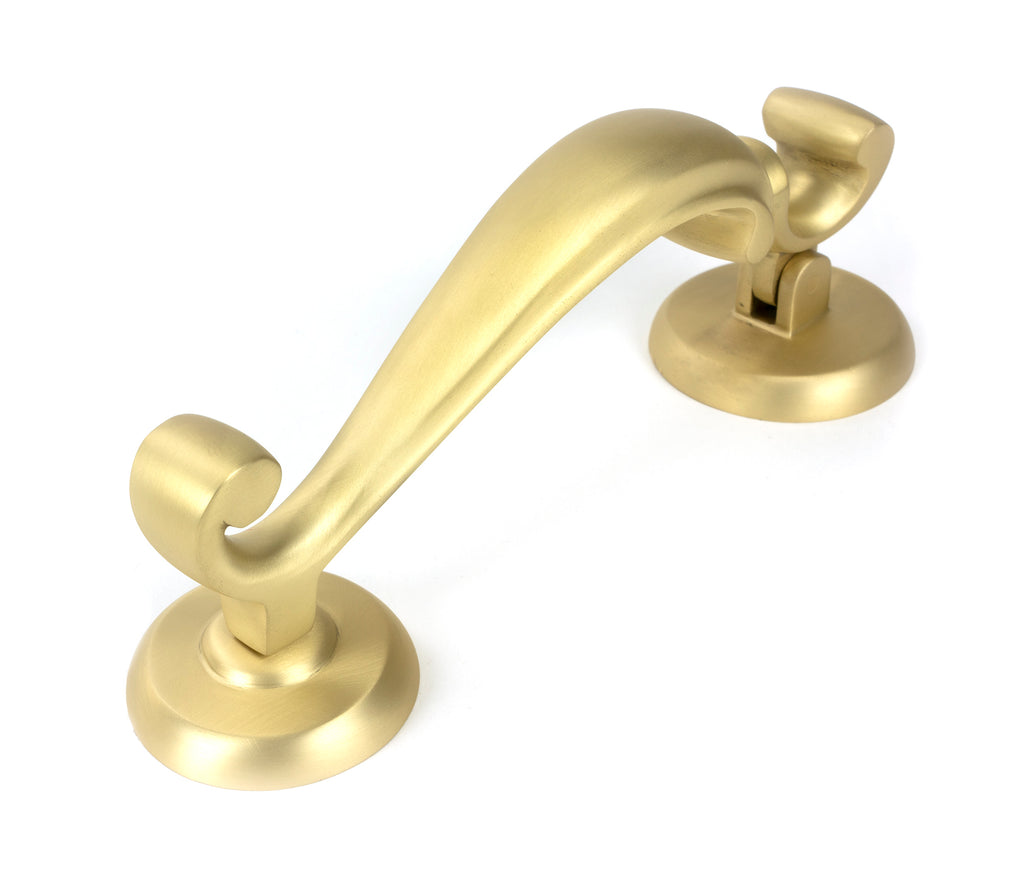 White background image of From The Anvil's Satin Brass Doctor's Door Knocker | From The Anvil