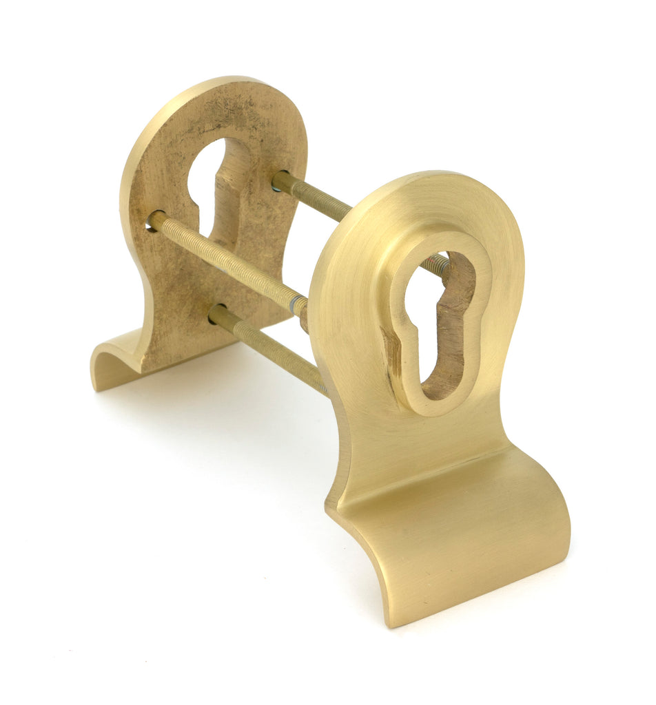 From The Anvil's Satin Brass 50mm Euro Door Pull (Back to Back Fixings)