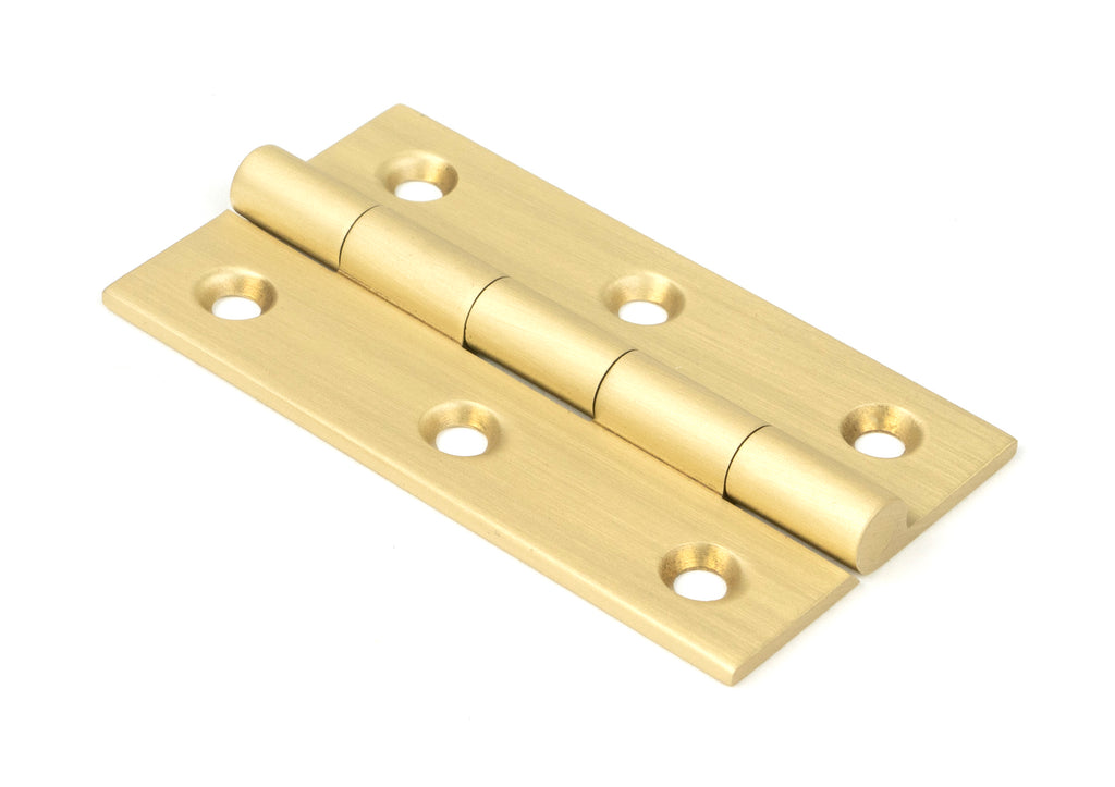 White background image of From The Anvil's Satin Brass Butt Hinge (pair) | From The Anvil