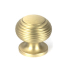 From The Anvil's Satin Brass Beehive Cabinet Knob