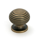 From The Anvil's Burnished Brass Beehive Cabinet Knob