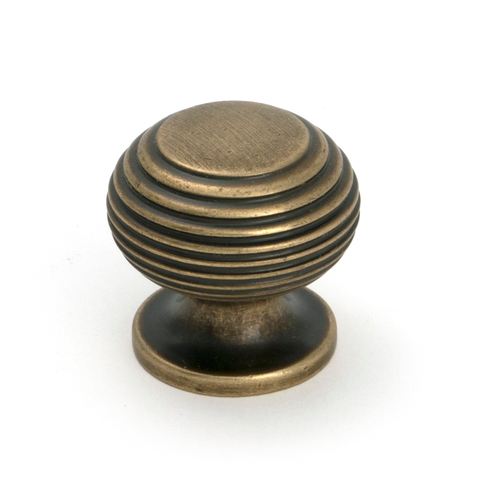 From The Anvil's Burnished Brass Beehive Cabinet Knob