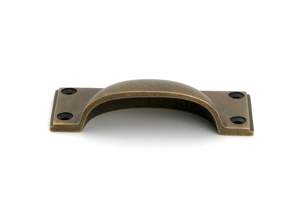 White background image of From The Anvil's Burnished Brass Art Deco Drawer Pull