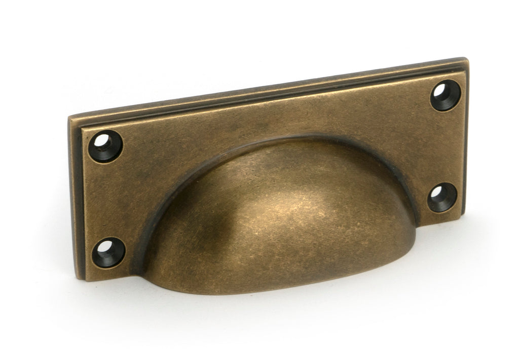 White background image of From The Anvil's Burnished Brass Art Deco Drawer Pull