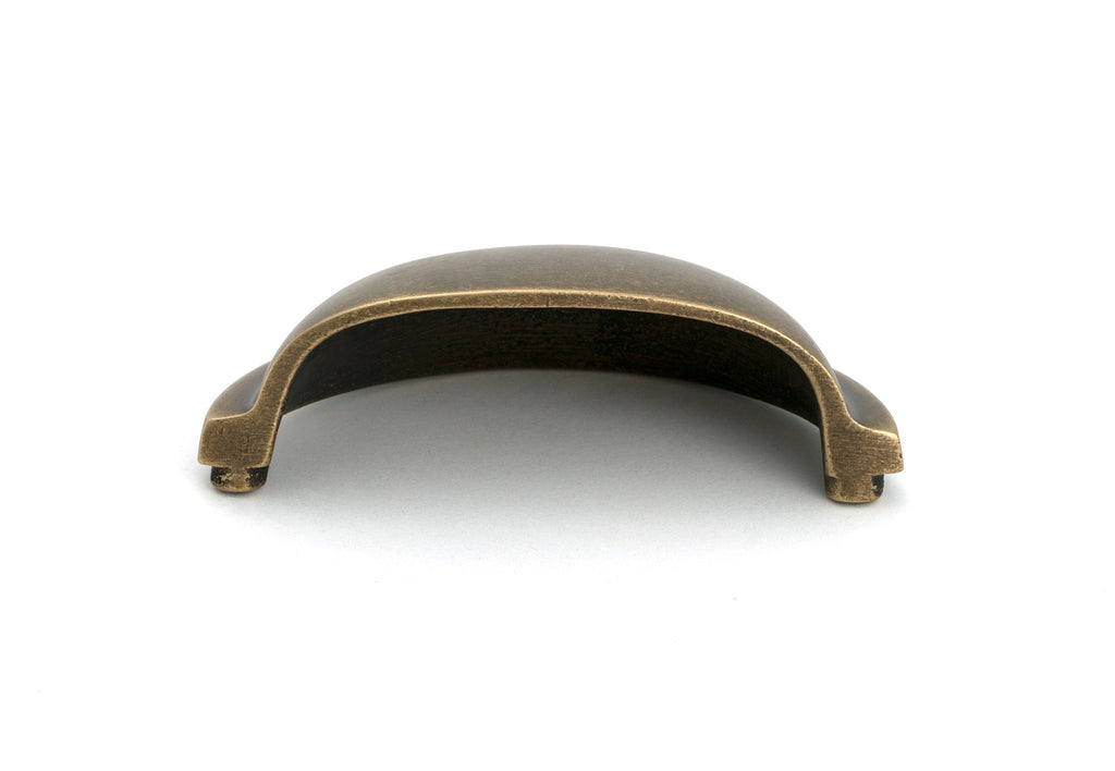 White background image of From The Anvil's Burnished Brass Regency Concealed Drawer Pull | From The Anvil