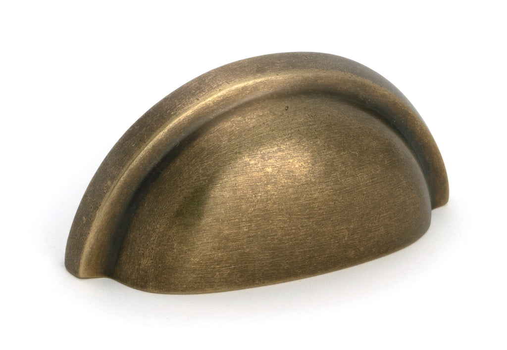 White background image of From The Anvil's Burnished Brass Regency Concealed Drawer Pull | From The Anvil