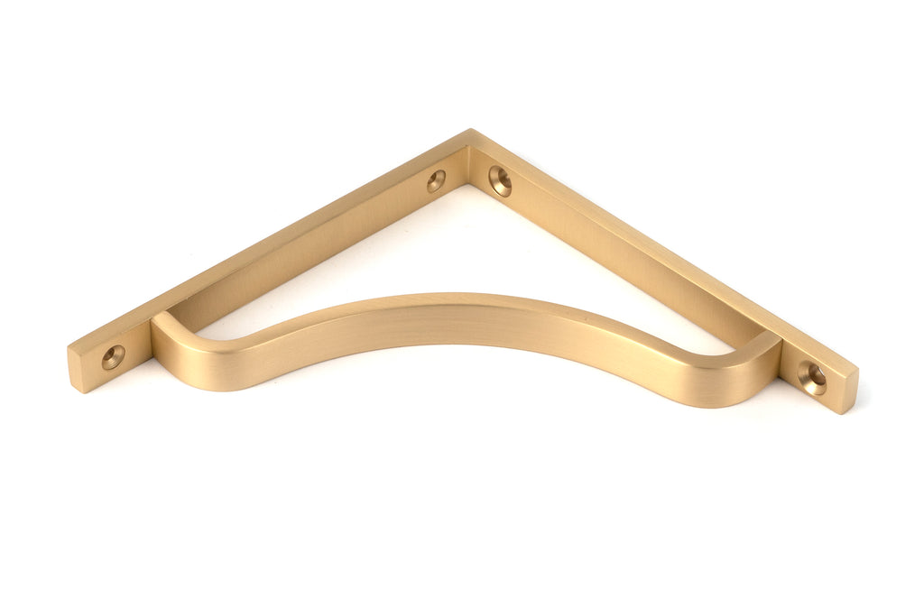White background image of From The Anvil's Satin Brass Abingdon Shelf Bracket | From The Anvil