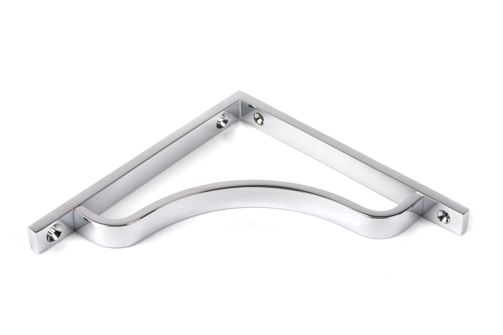 White background image of From The Anvil's Polished Chrome Abingdon Shelf Bracket | From The Anvil