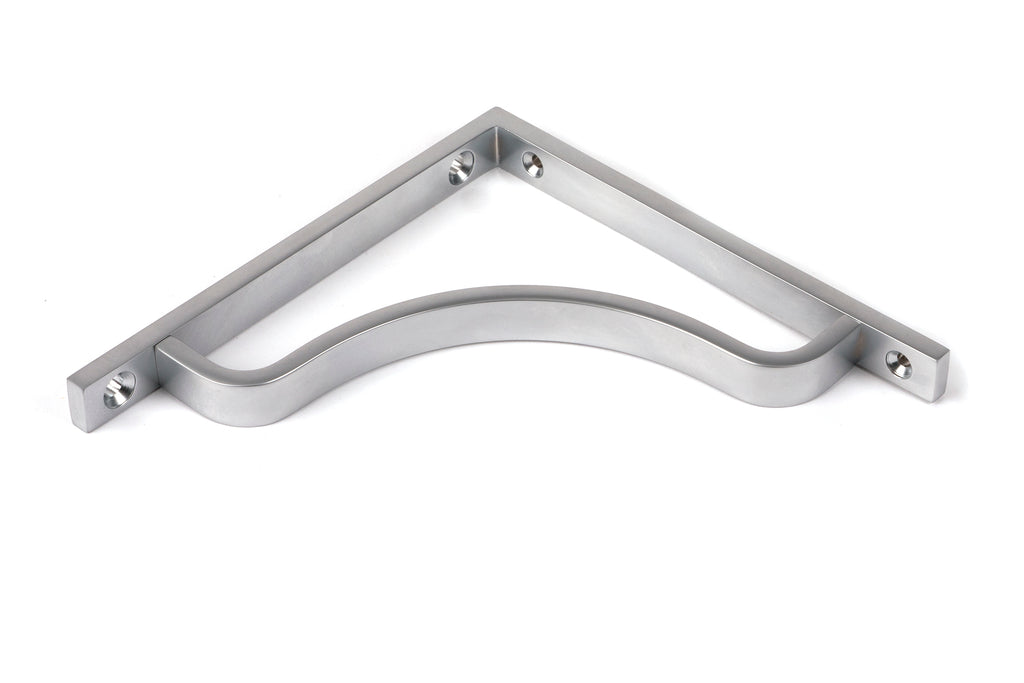 White background image of From The Anvil's Satin Chrome Abingdon Shelf Bracket | From The Anvil