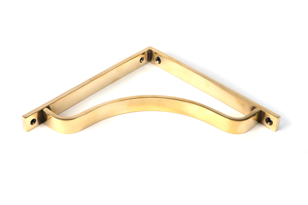 White background image of From The Anvil's Aged Brass Abingdon Shelf Bracket | From The Anvil