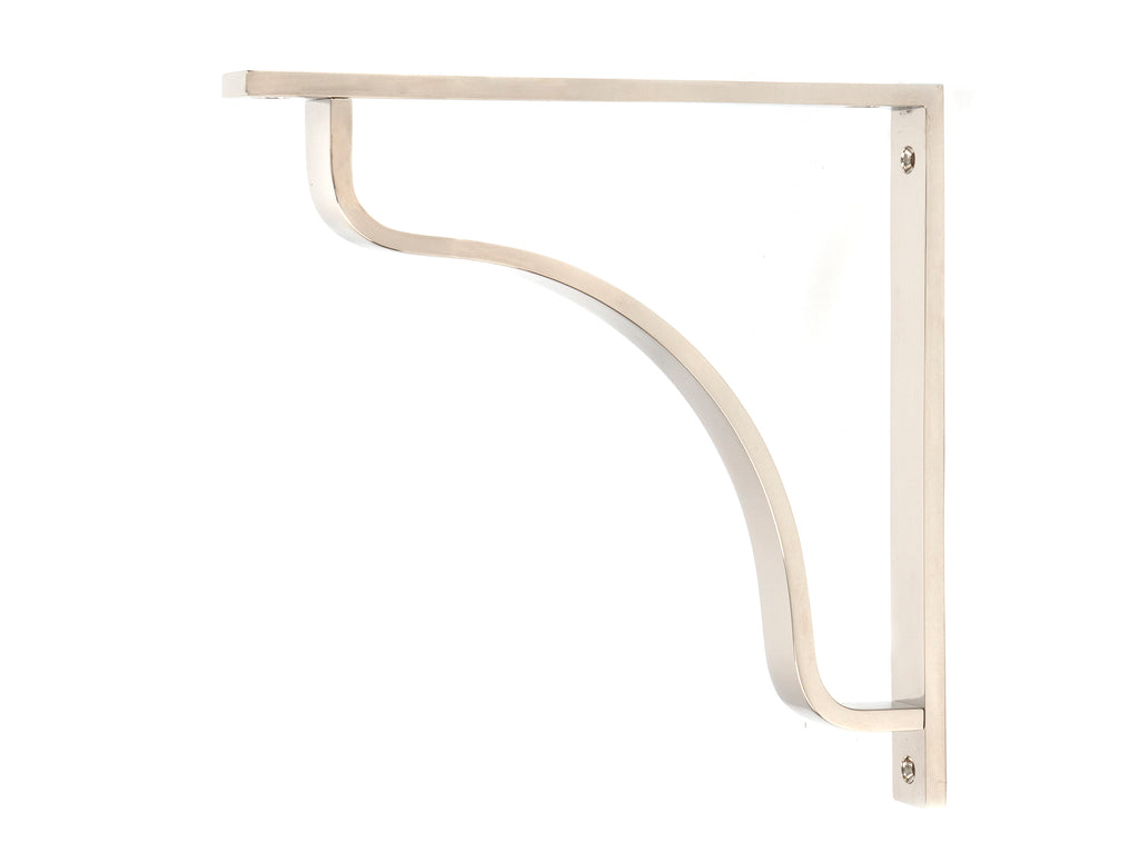 White background image of From The Anvil's Polished Nickel Abingdon Shelf Bracket | From The Anvil