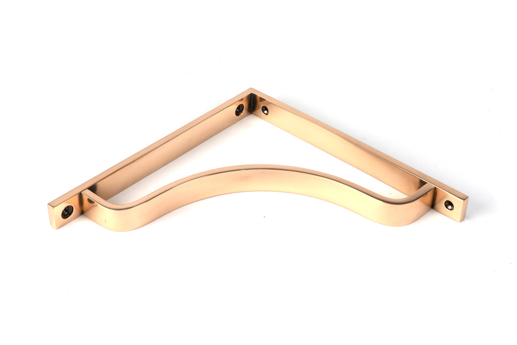 White background image of From The Anvil's Polished Bronze Abingdon Shelf Bracket | From The Anvil