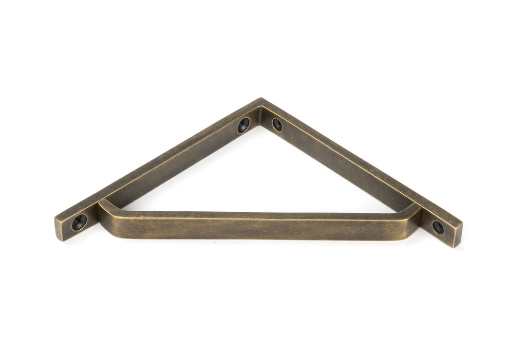 White background image of From The Anvil's Burnished Brass Barton Shelf Bracket (150mm x 150mm)