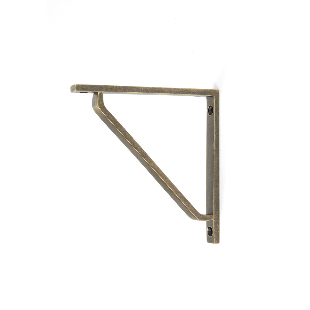 From The Anvil's Burnished Brass Barton Shelf Bracket