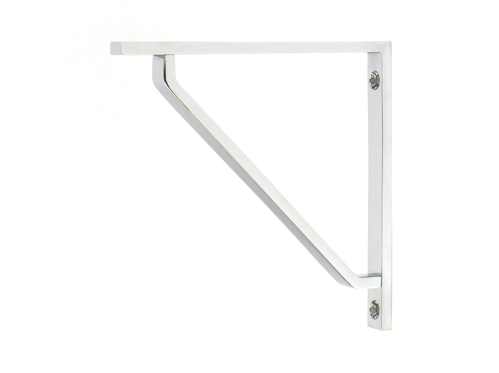 White background image of From The Anvil's Polished Chrome Barton Shelf Bracket | From The Anvil