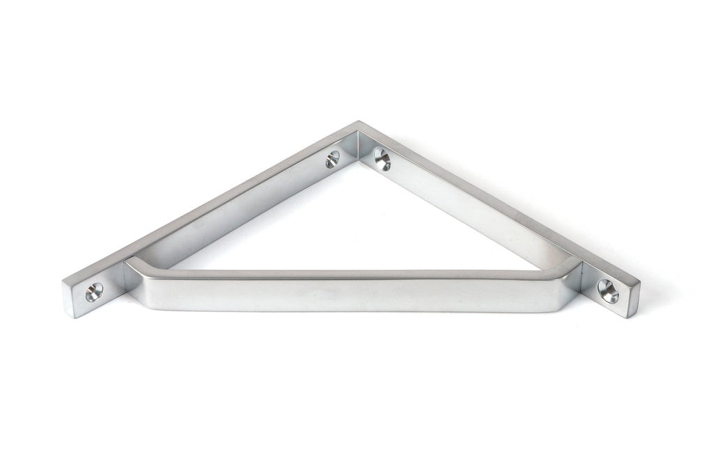 White background image of From The Anvil's Satin Chrome Barton Shelf Bracket | From The Anvil