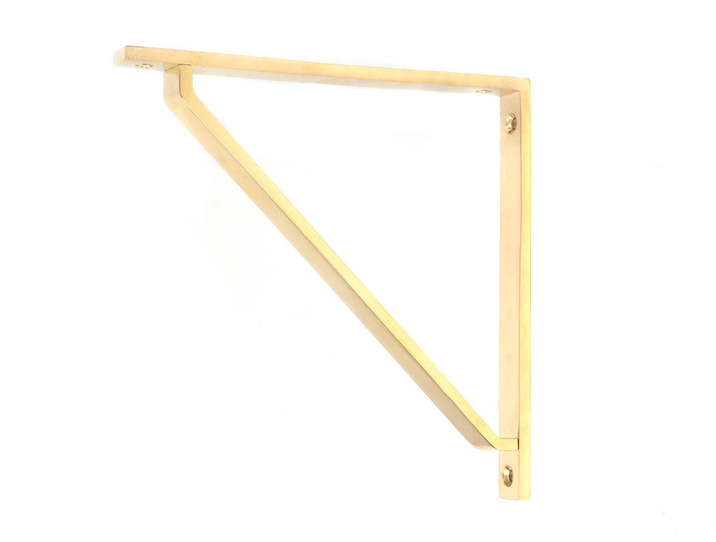 White background image of From The Anvil's Polished Brass Barton Shelf Bracket | From The Anvil