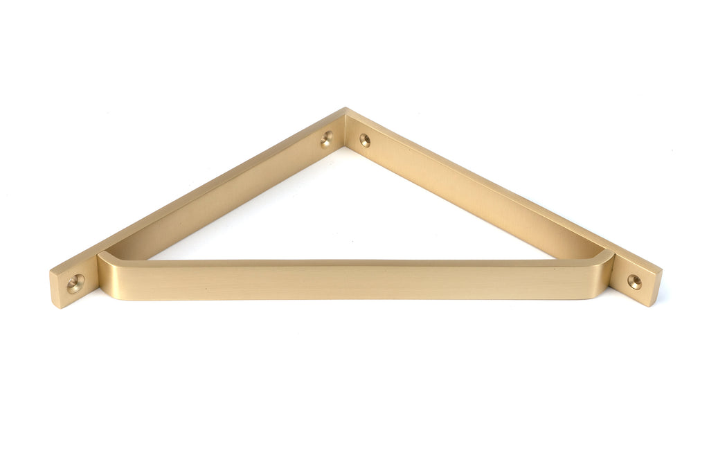 White background image of From The Anvil's Satin Brass Barton Shelf Bracket | From The Anvil