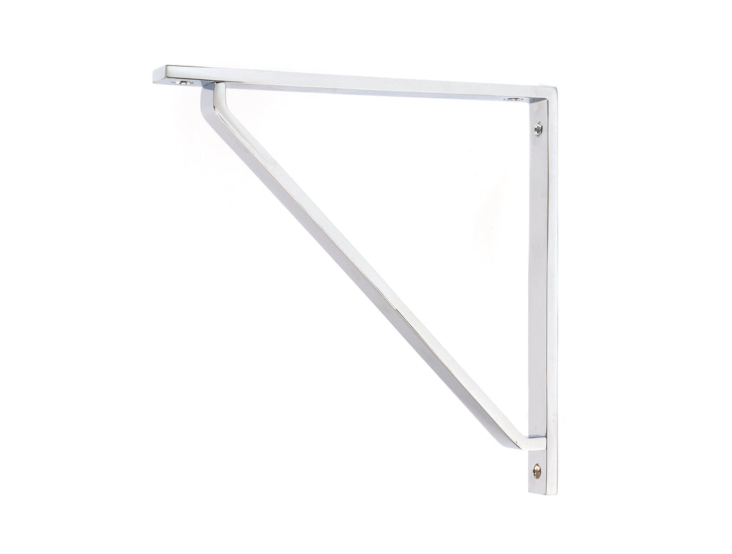White background image of From The Anvil's Polished Chrome Barton Shelf Bracket | From The Anvil