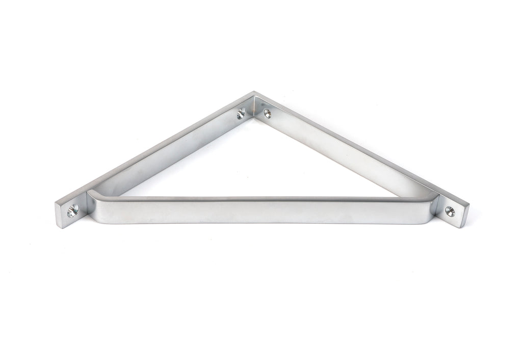 White background image of From The Anvil's Satin Chrome Barton Shelf Bracket | From The Anvil