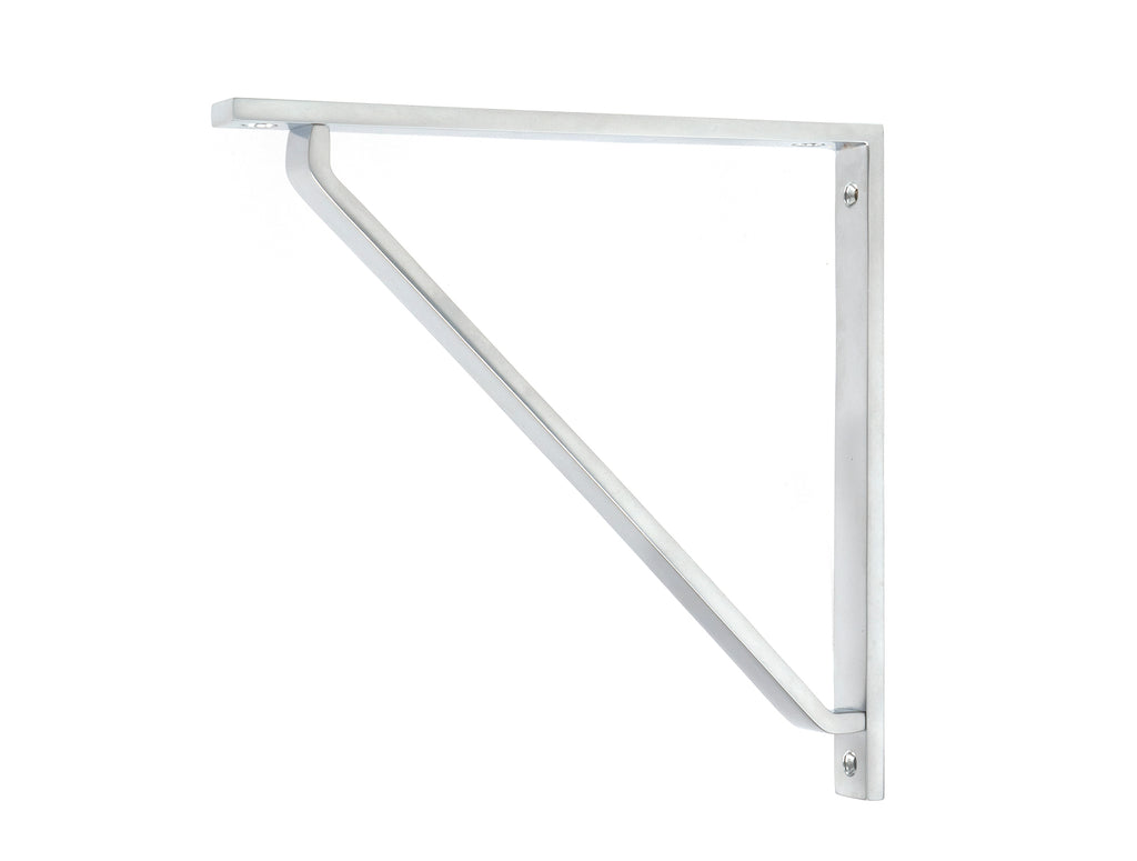 White background image of From The Anvil's Satin Chrome Barton Shelf Bracket | From The Anvil